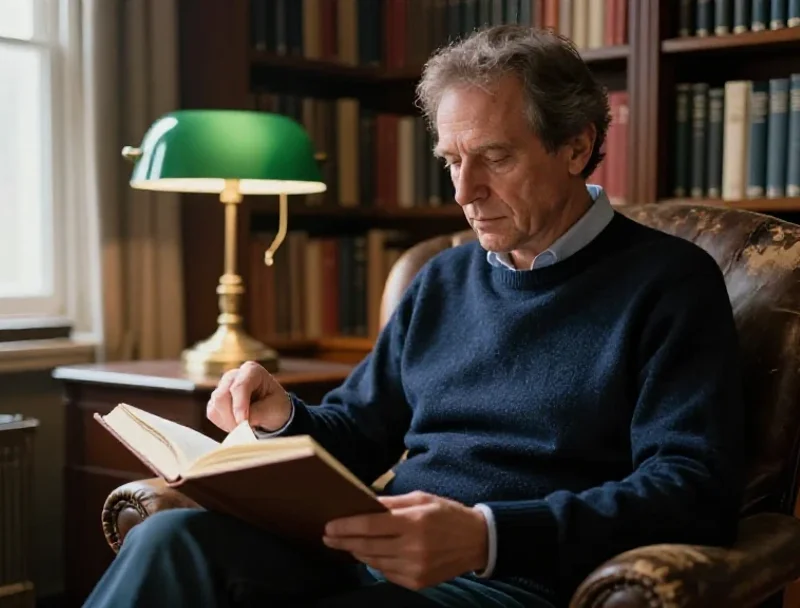 Un lecteur français s'informe avec une revue papier pour nourrir sa curiosité intellectuelle aujourd'hui.